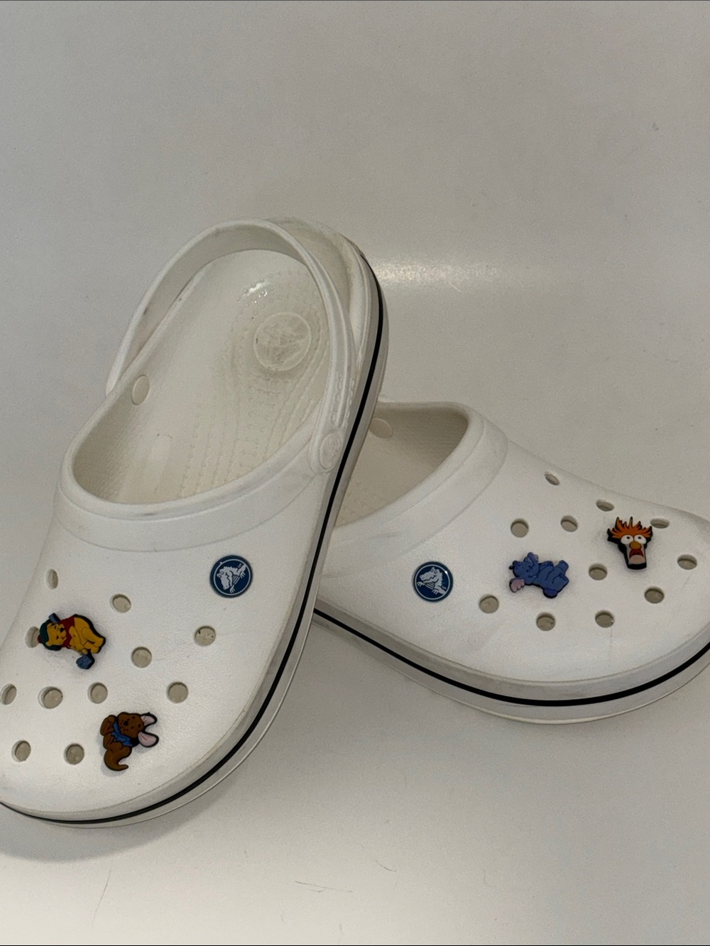CROCS White Clogs with Character Jibbitz